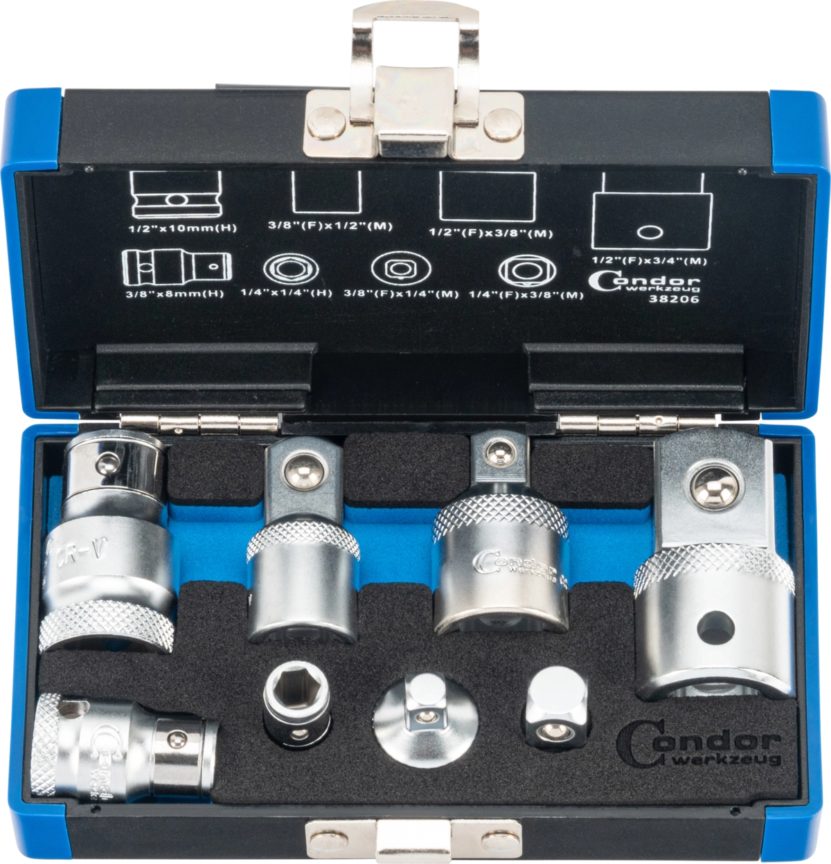 Adapter Set, xcess performance, 8 pcs., 1/4-3/4"