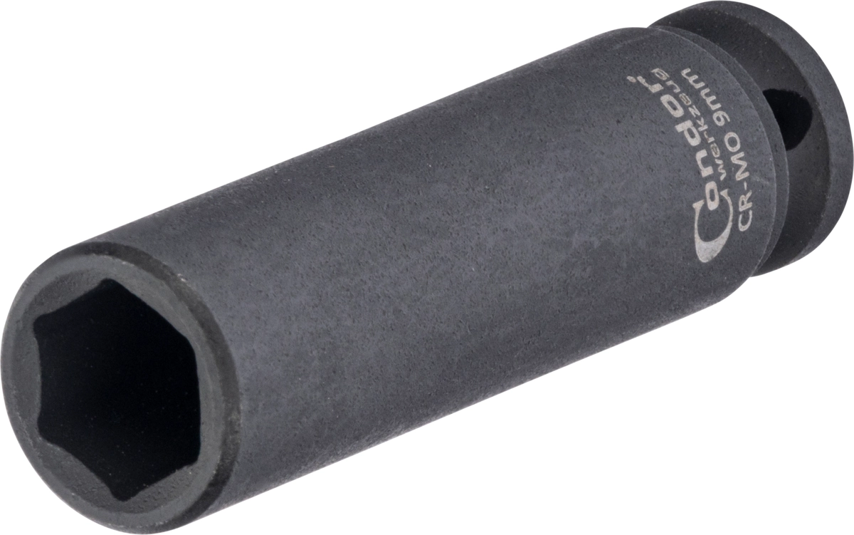 Douille impact, 1/4 ", 6 pans 9 mm, profondeur