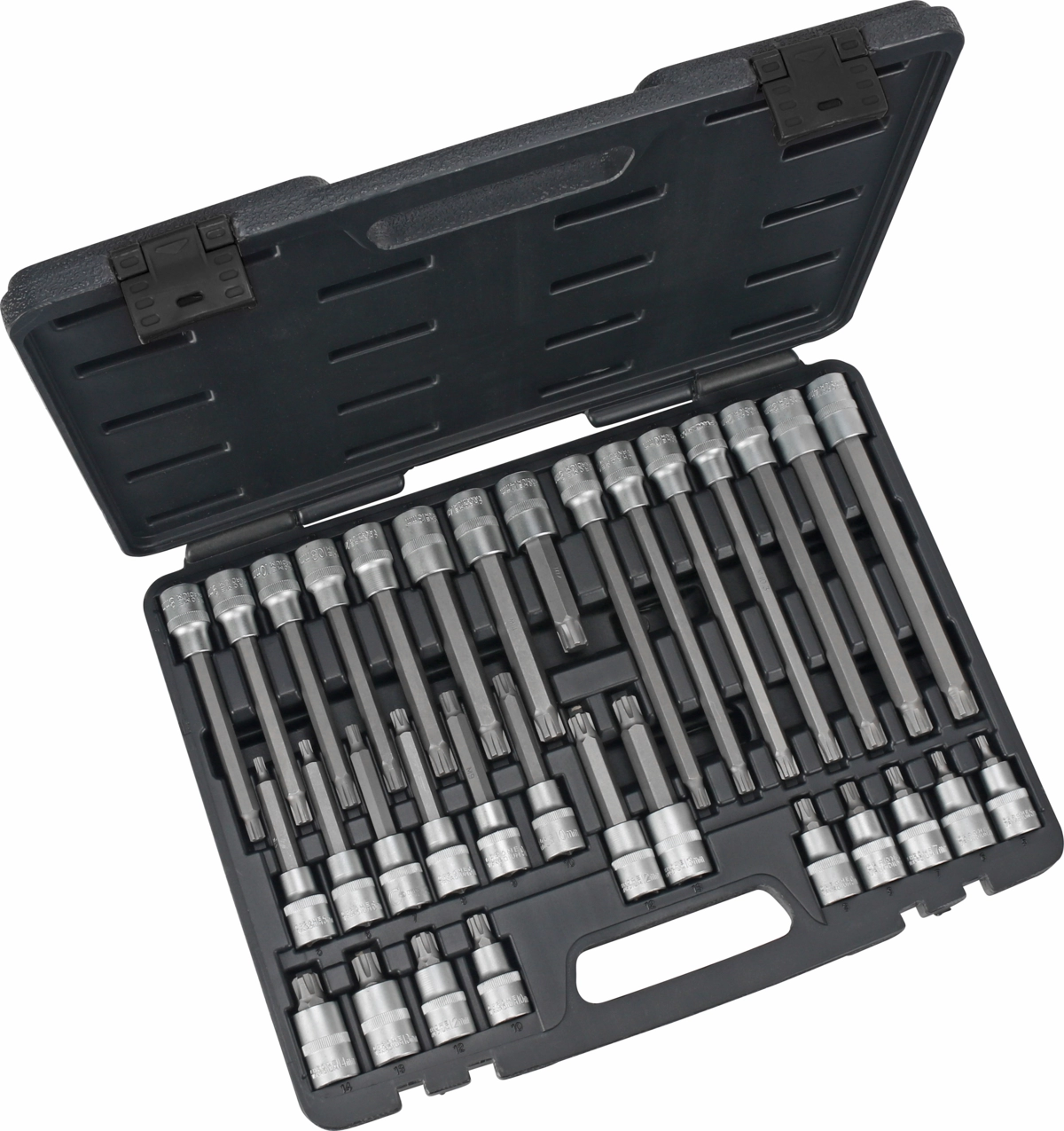 Douilles à embouts, 32 pièces, 1/2 ", rainure de clavette M5-14