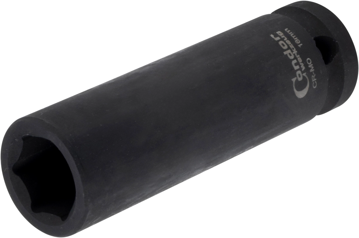 Impact Socket, 1/2", hexagon 16 mm, deep