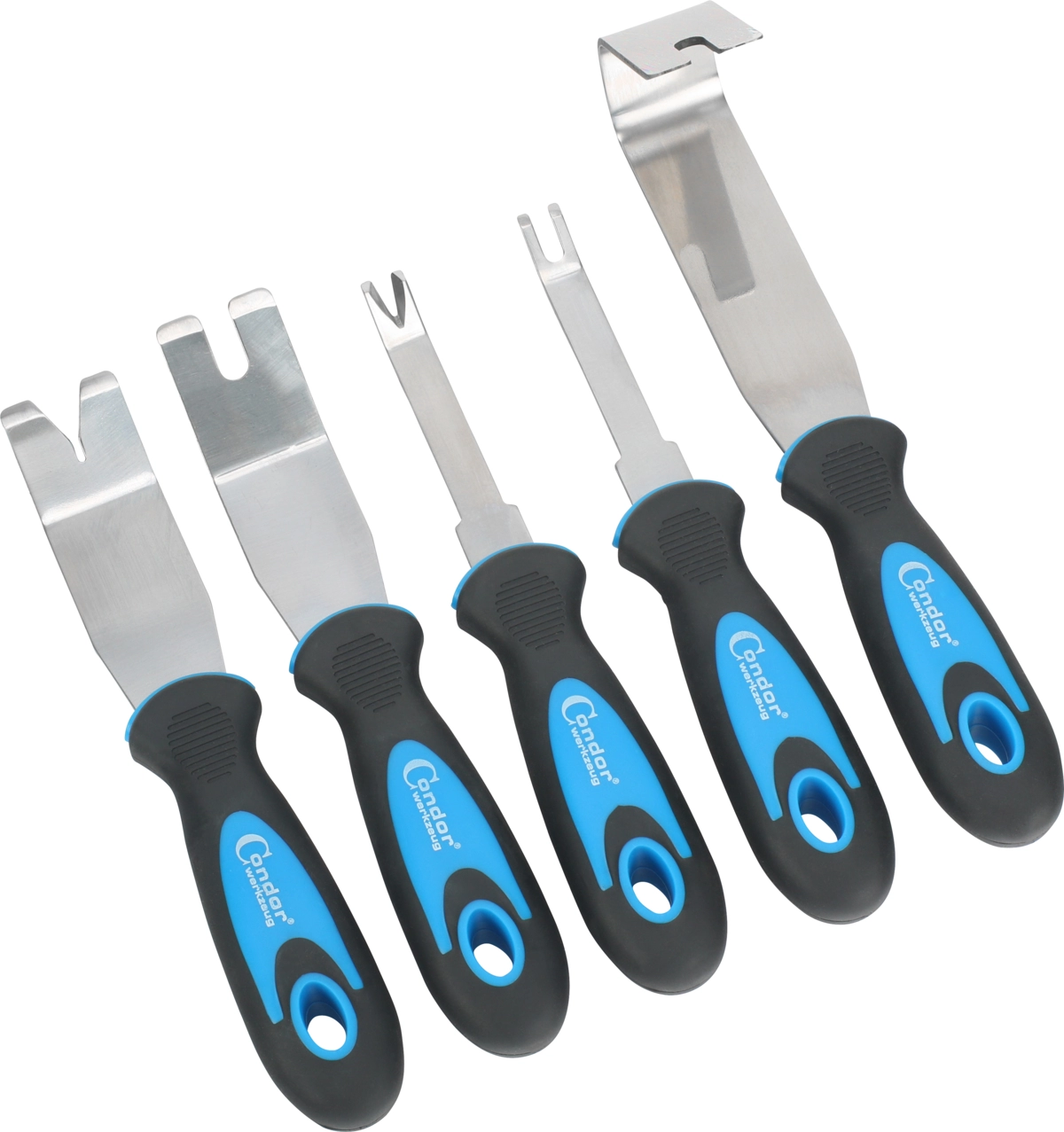 Clip Lever Set, stainless, 5 pcs.