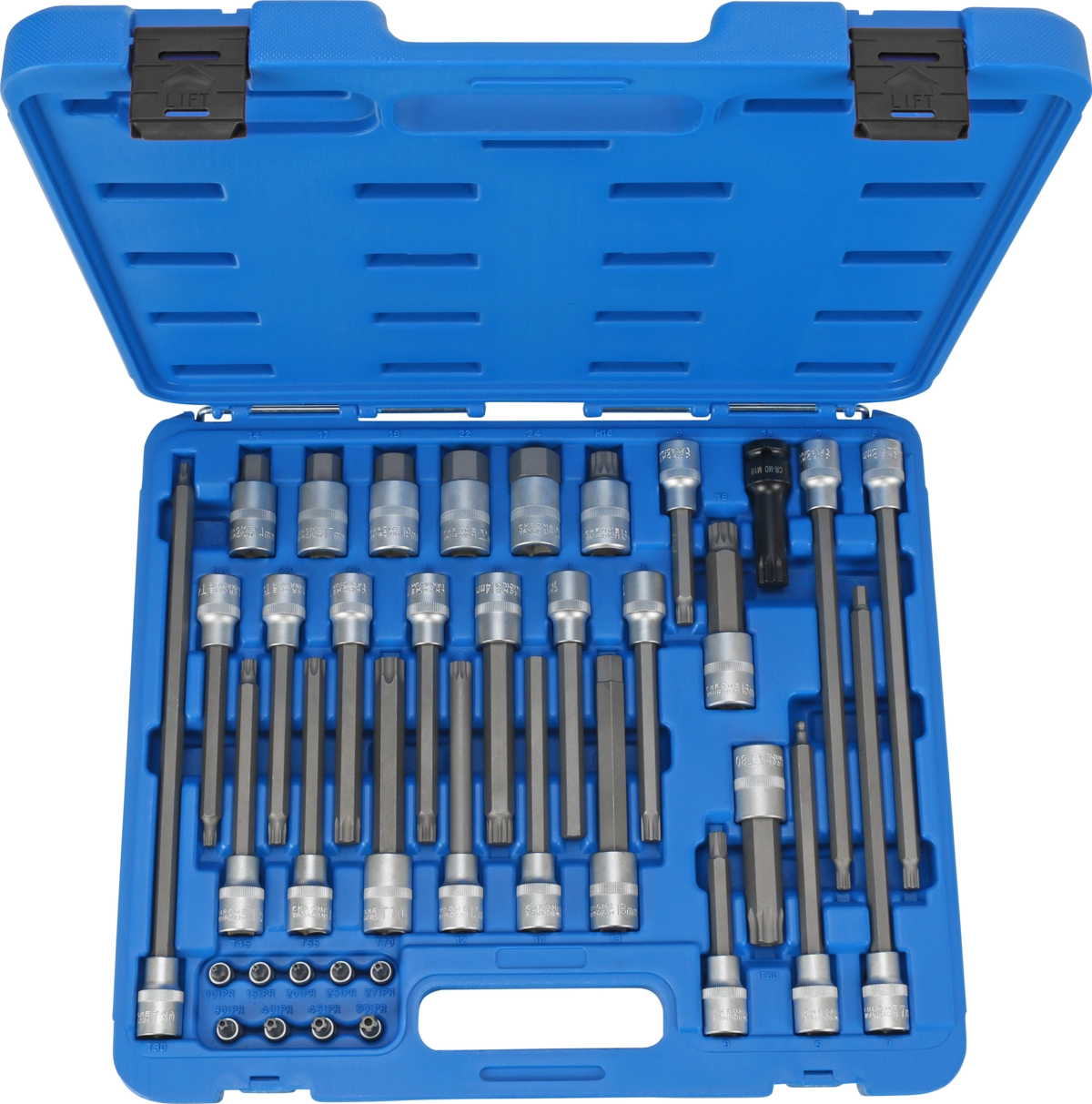 Socket Bit Set, 38 pcs., 1/2", automotive applications