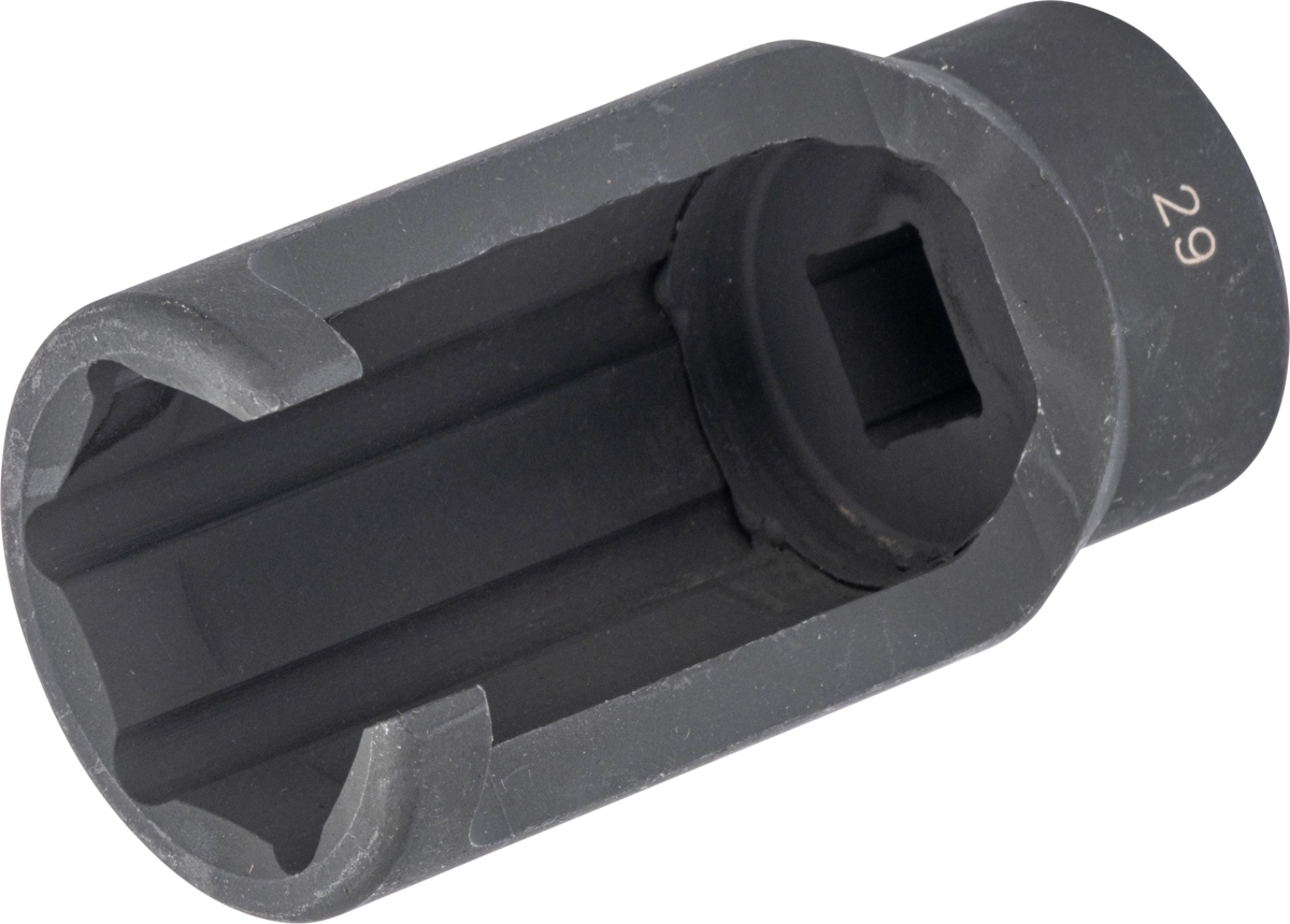 Spezial-Steckschlüssel, 1/2", 6-kant 29 mm, geschlitzt