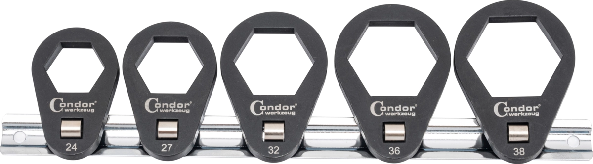 Oil Filter Loosening Wrench Set, 5-pcs., 3/8", hex 24-38 mm