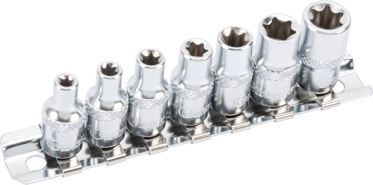 Steckschlüssel-Einsätze, xcess performance, 7-tlg., 1/4", E-Profil E4-11