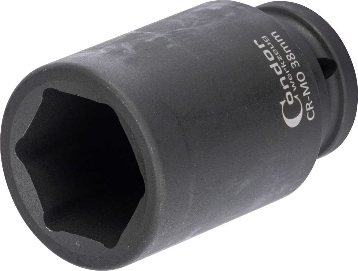 Kraft-Stecknuss, 3/4", 6-kant 38 mm, tief