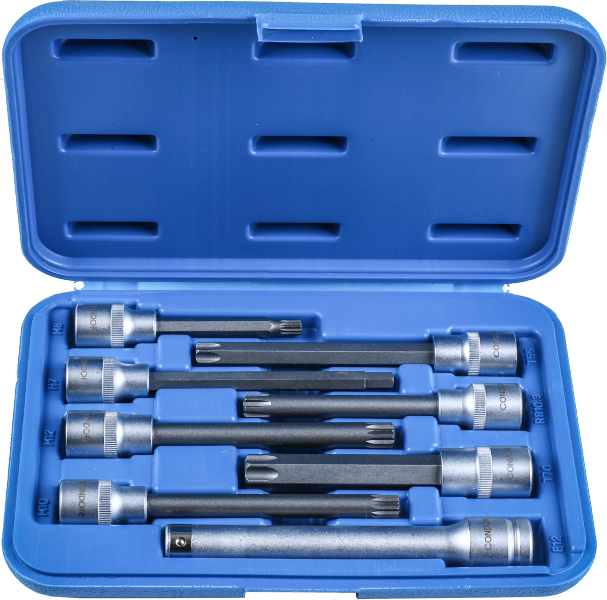 Socket Set, 8 pcs., 1/2", specialist automotive applications