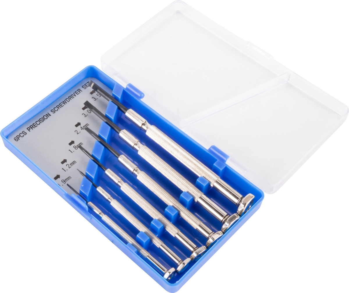 Feinmechaniker-Schraubendreher-Satz, 6-tlg., Schlitz 0.9-3.5 mm