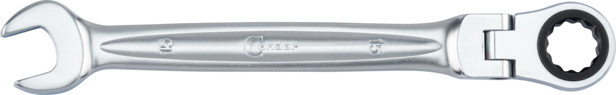 Chiave a criccheto snodata piatta cromata mm 15