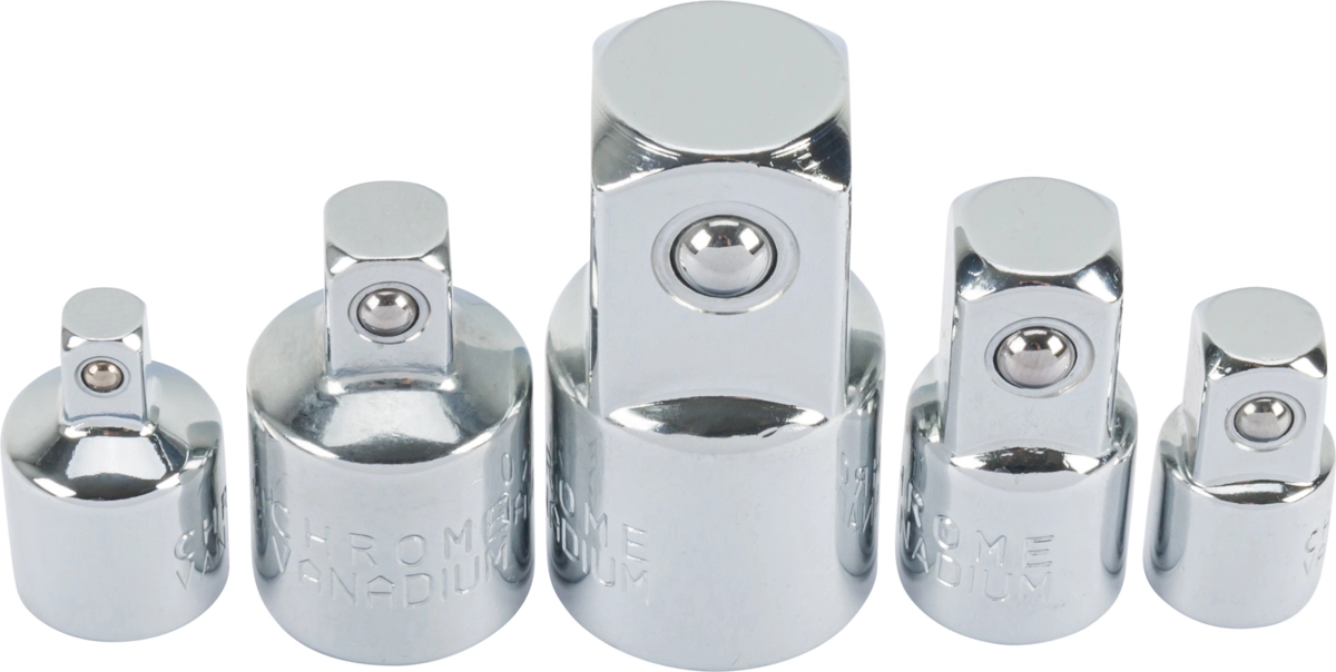 Adapter Set, 5 pcs., 1/4-3/4" Sq. Drive, CrV