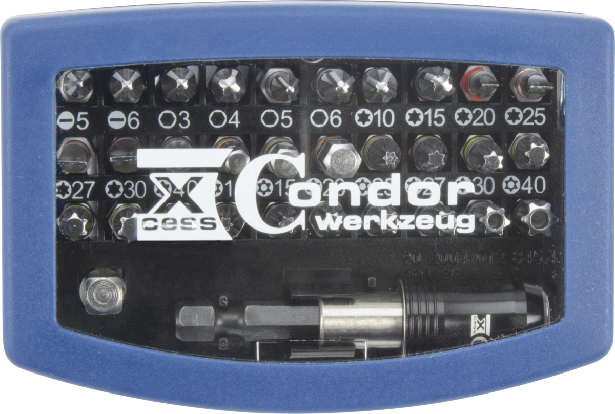 Bit Set, xcess performance, 32 pcs., colour coating, 1/4", 25 mm