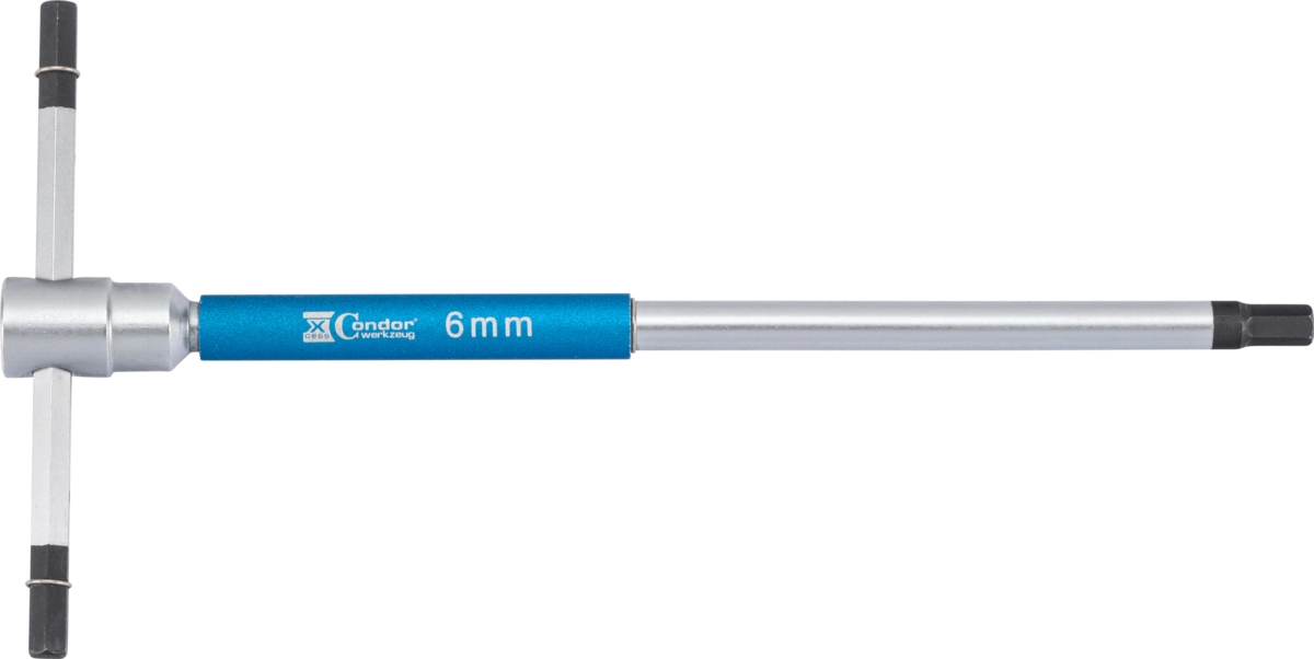 3-Vägs T-Handtagsnyckel, 210x105 mm, insex 6 mm