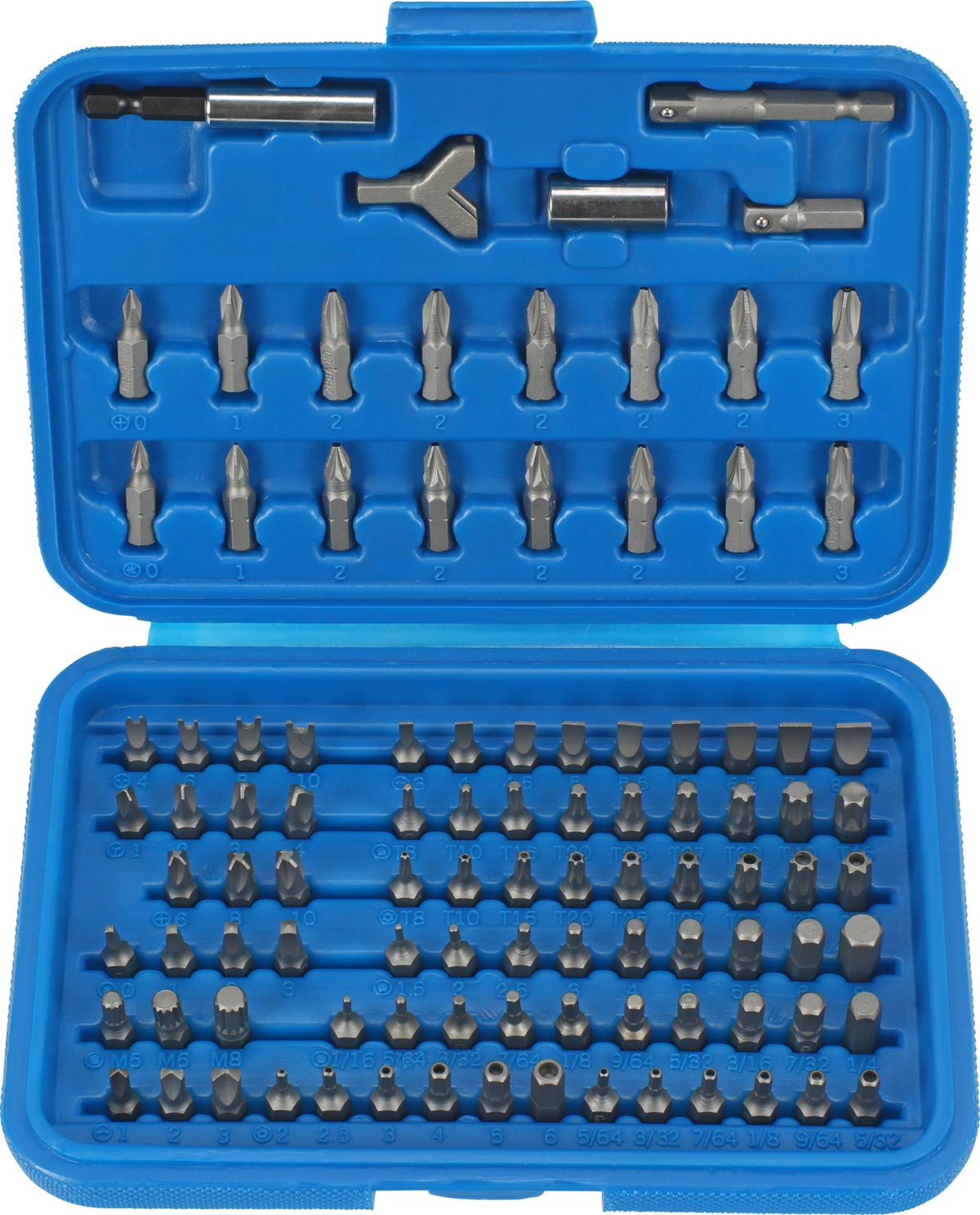 Assortiment d'embouts de sécurité, 100 pièces, 1/4 ", 25 mm