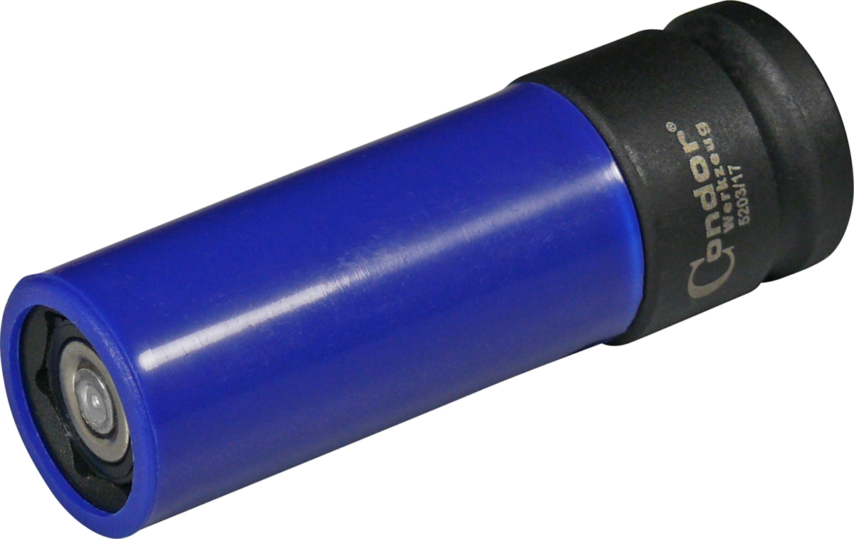 Wheel Nut Socket, 1/2", magnetic, hex 17 mm
