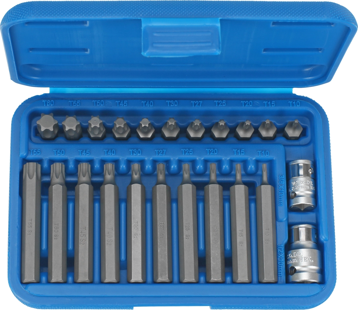 Socket Bit Set, 23 pcs., 3/8+1/2", tx-star T10-60