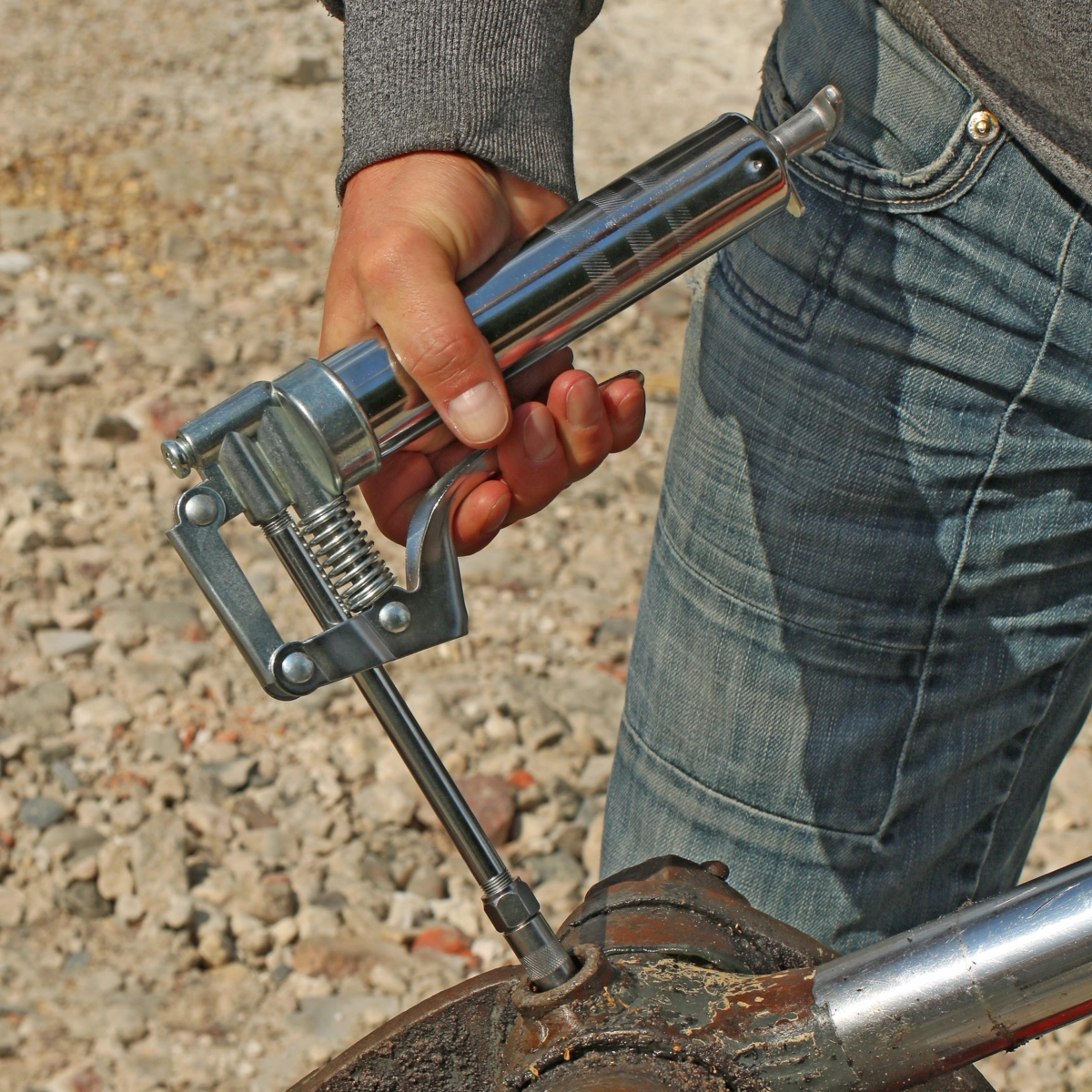 Pistol Type Grease Gun, 120 ccm, incl. accessories