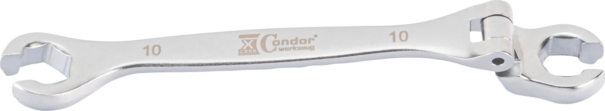 Flare Nut Spanner, flexible head, 10 mm
