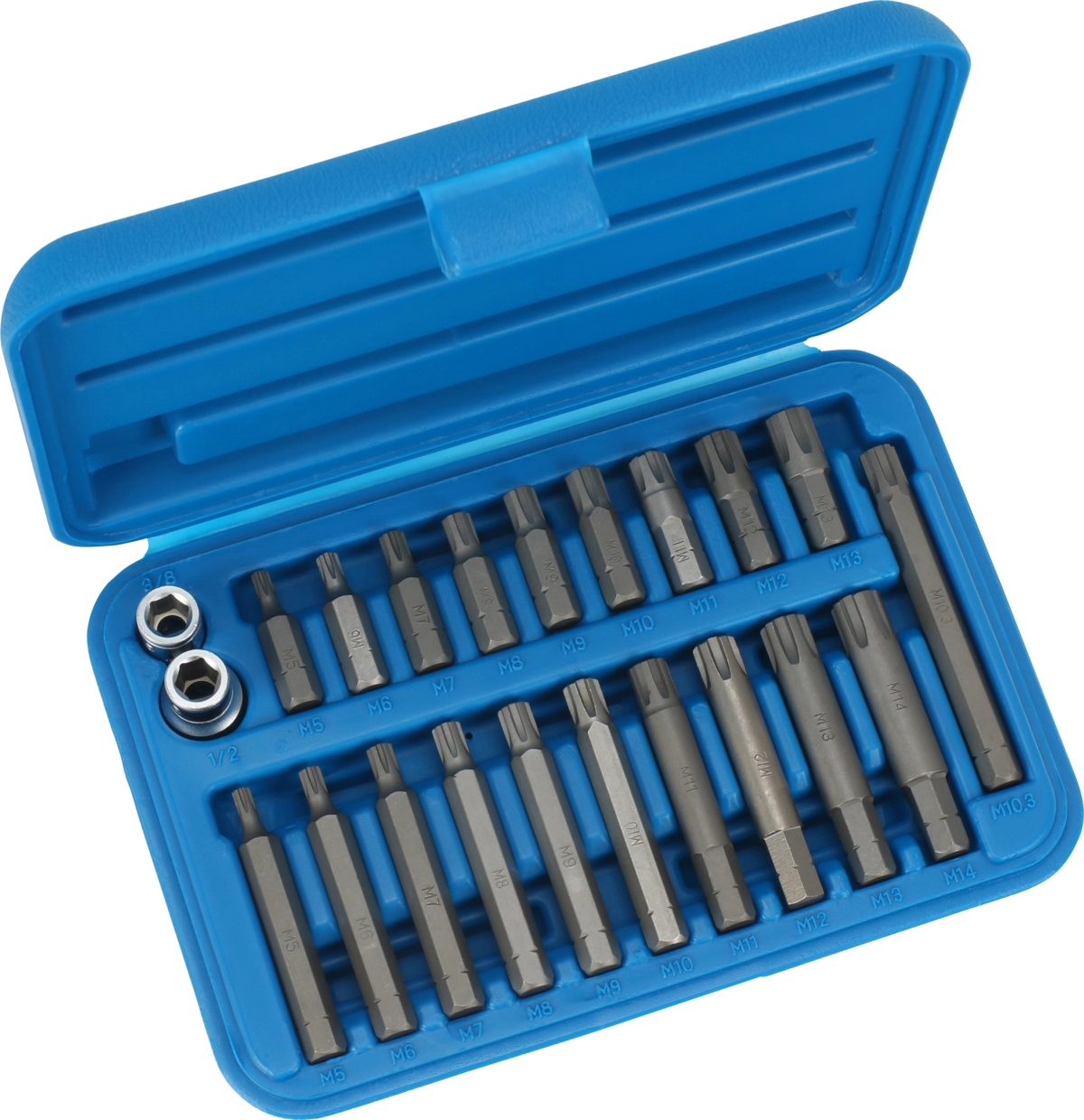 Serie 22 bussole 3/8"+1/2" con inserto Ribe profile M5-13