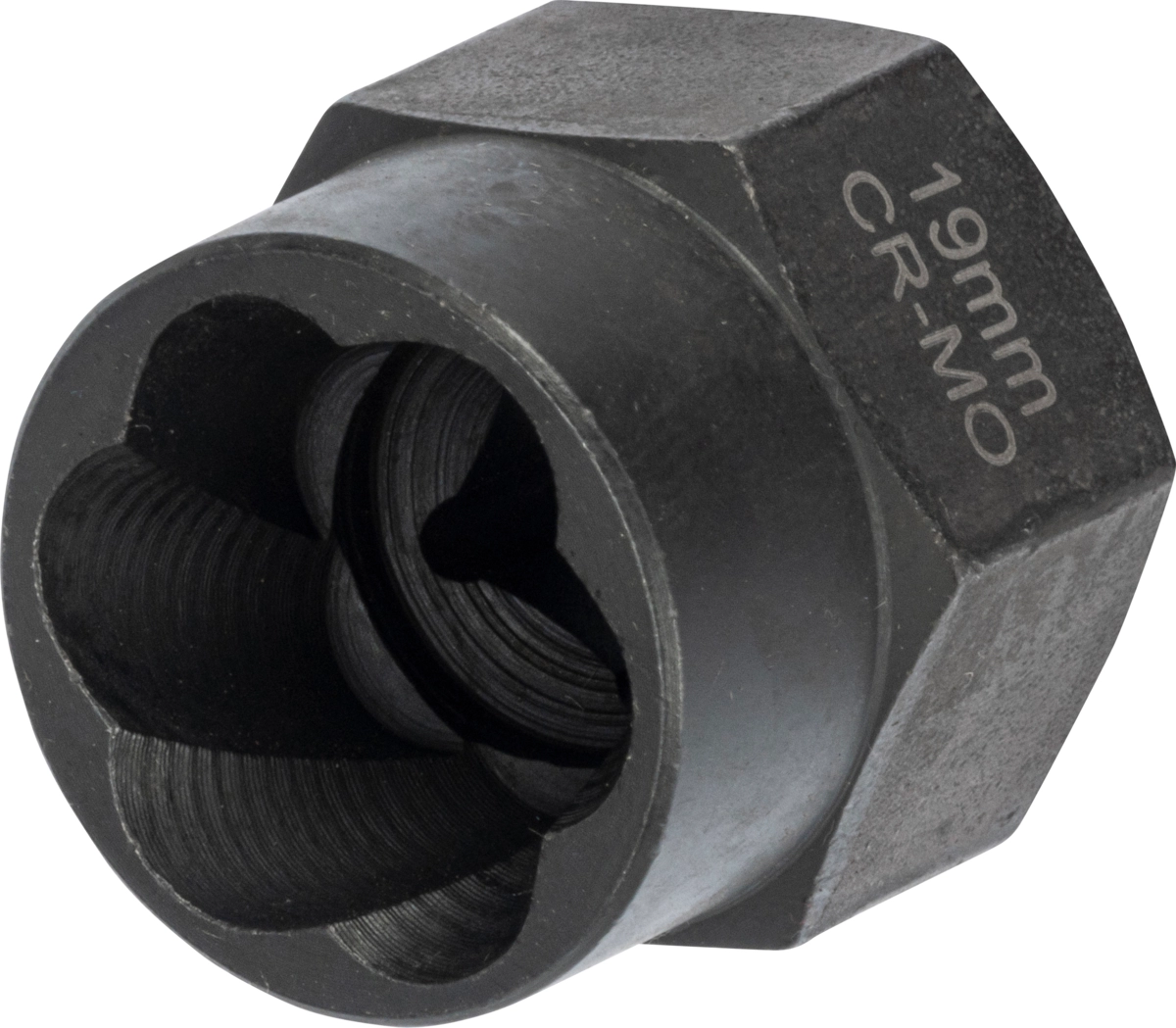 Stecknuss mit 6-kant, 3/8", Spiral-Nuten-Profil 19 mm
