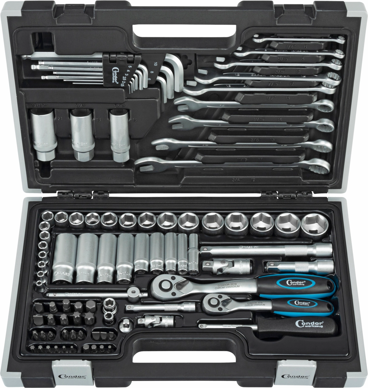 Serie 92 chiavi a bussola esagonale da 1/4" + 3/8" mm 4-24