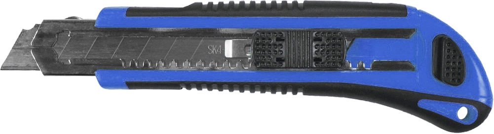 Retractable Knife, metal slides, 2-component handle, 18 mm