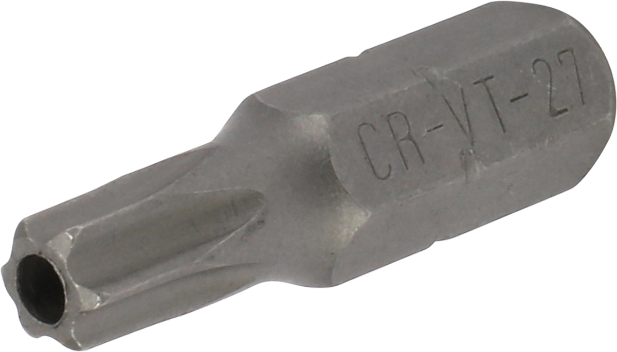 Bit, 1/4" 6-kant, torx manipuleringssäker T27x25 mm