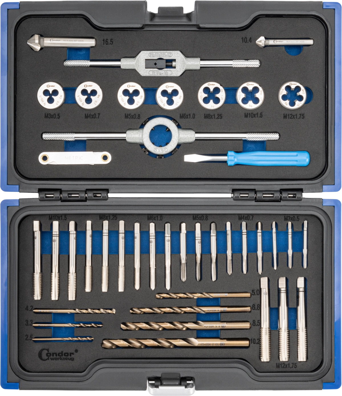 Tapp och Snitt Set, HSS-G M2 / HSS-E Cobalt 5%, 41 st., M3-12