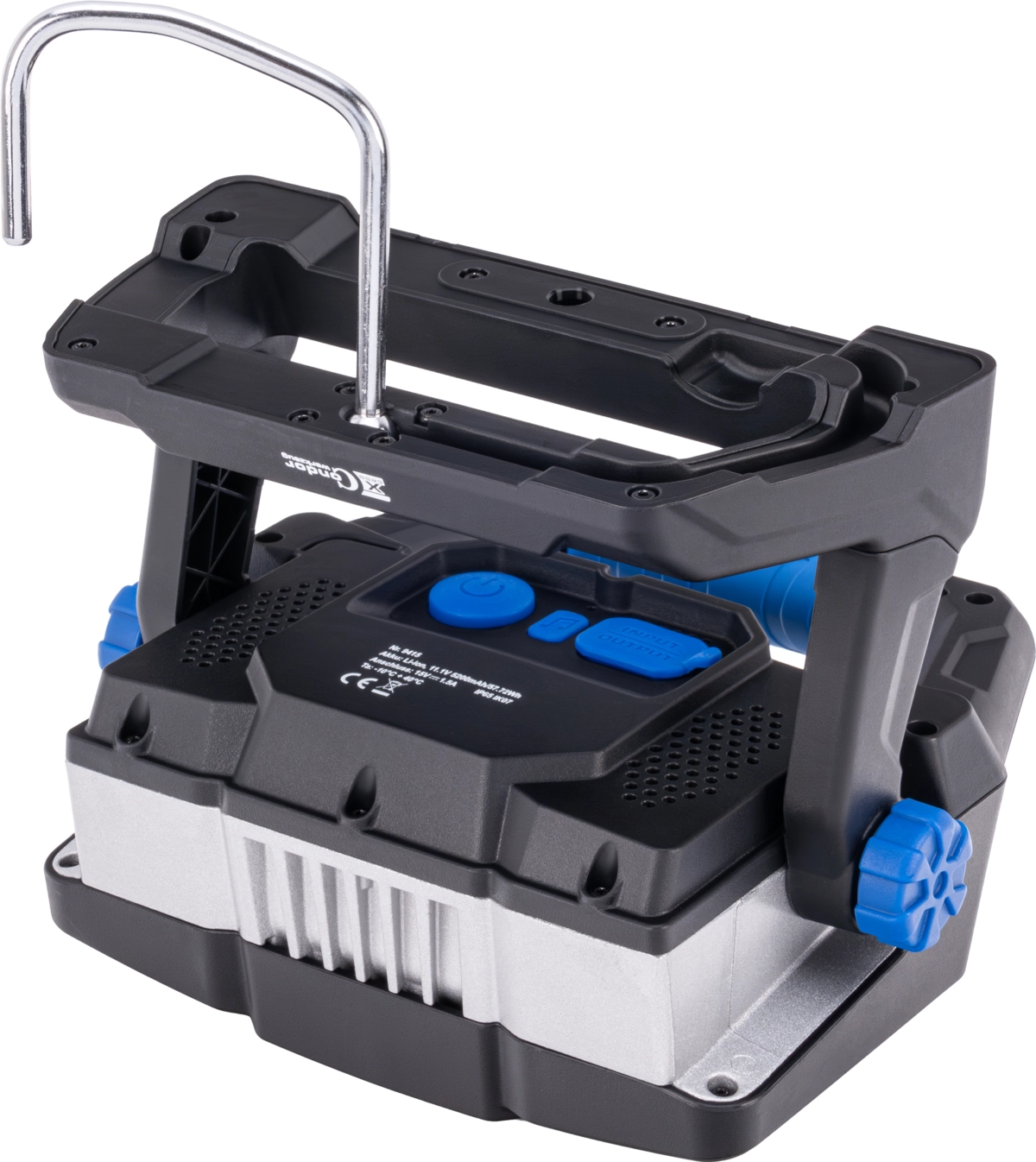 Akku-Arbeitsleuchte, Bluetooth Lautsprecher, COB-LED