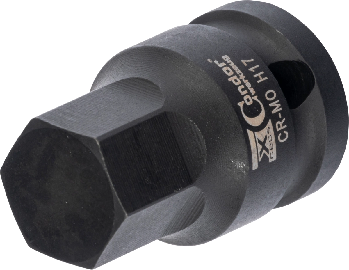 Impact Socket Bit, 1/2", hexagon 17x40 mm
