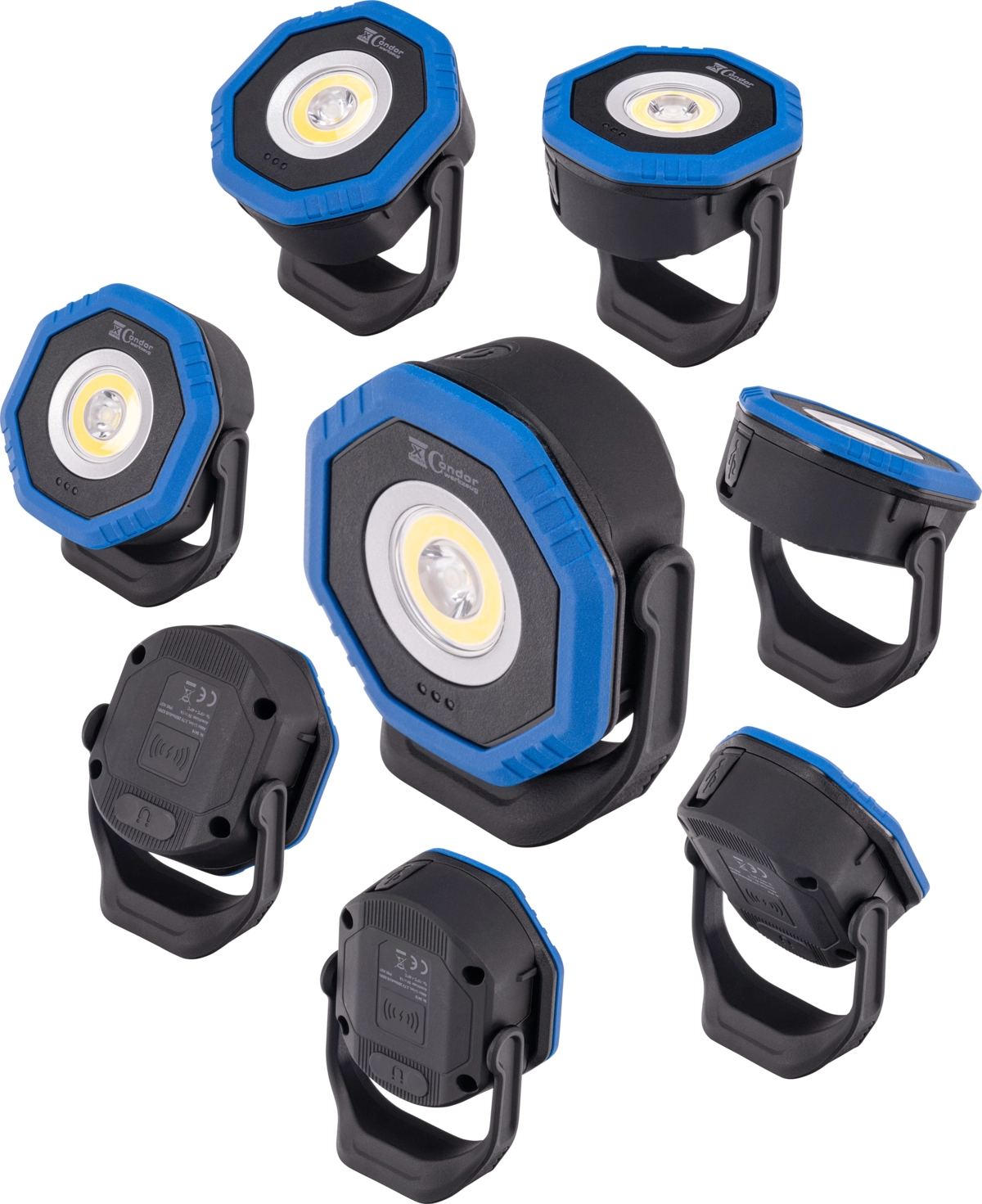 Akku-Handstrahler, kabelloses Aufladen, COB-LED “Twin Beam 2-in-1“