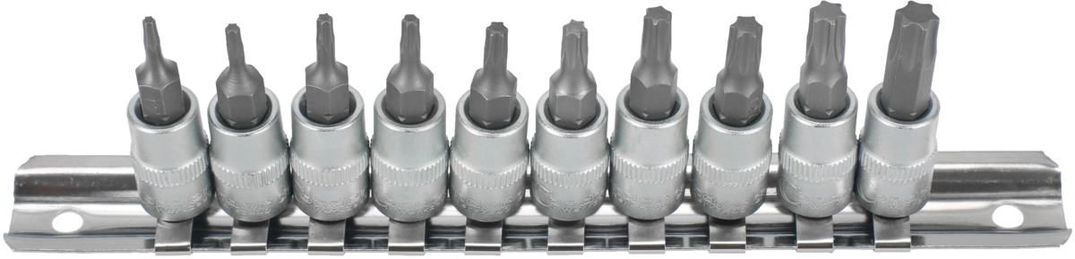 Bit-Stecknüsse, 10-tlg., 1/4", T-Profil T7-40
