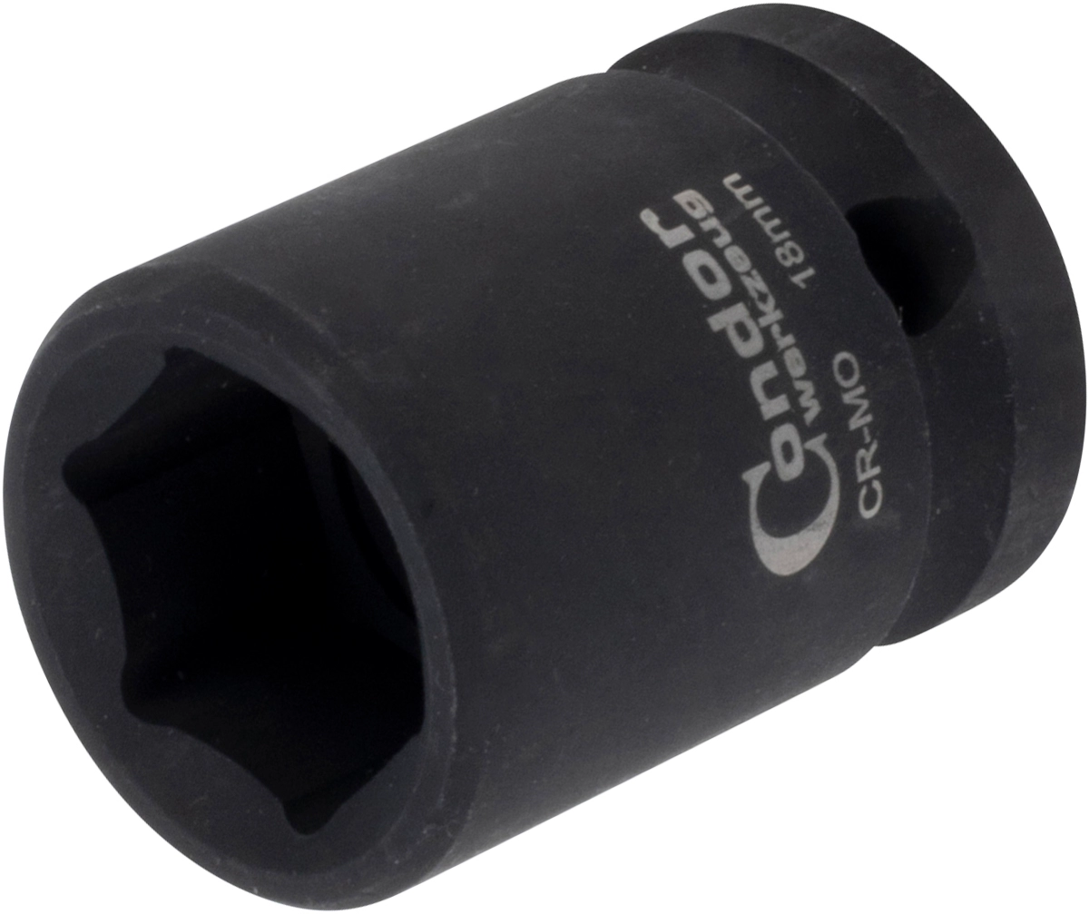 Impact Socket, 1/2", hexagon 18 mm