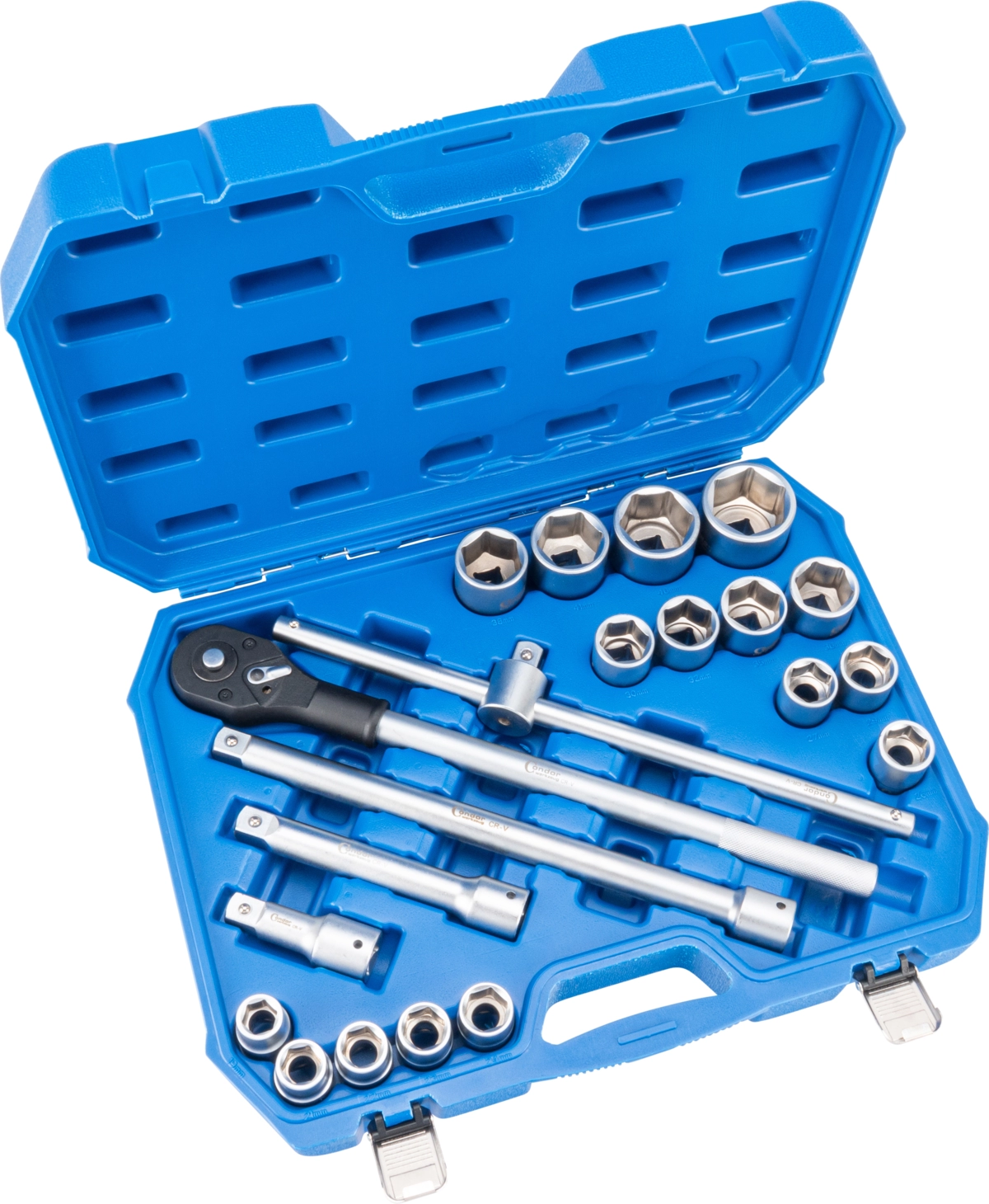 Steckschlüssel-Satz, 21-tlg., 3/4", 6-kant 19-50 mm