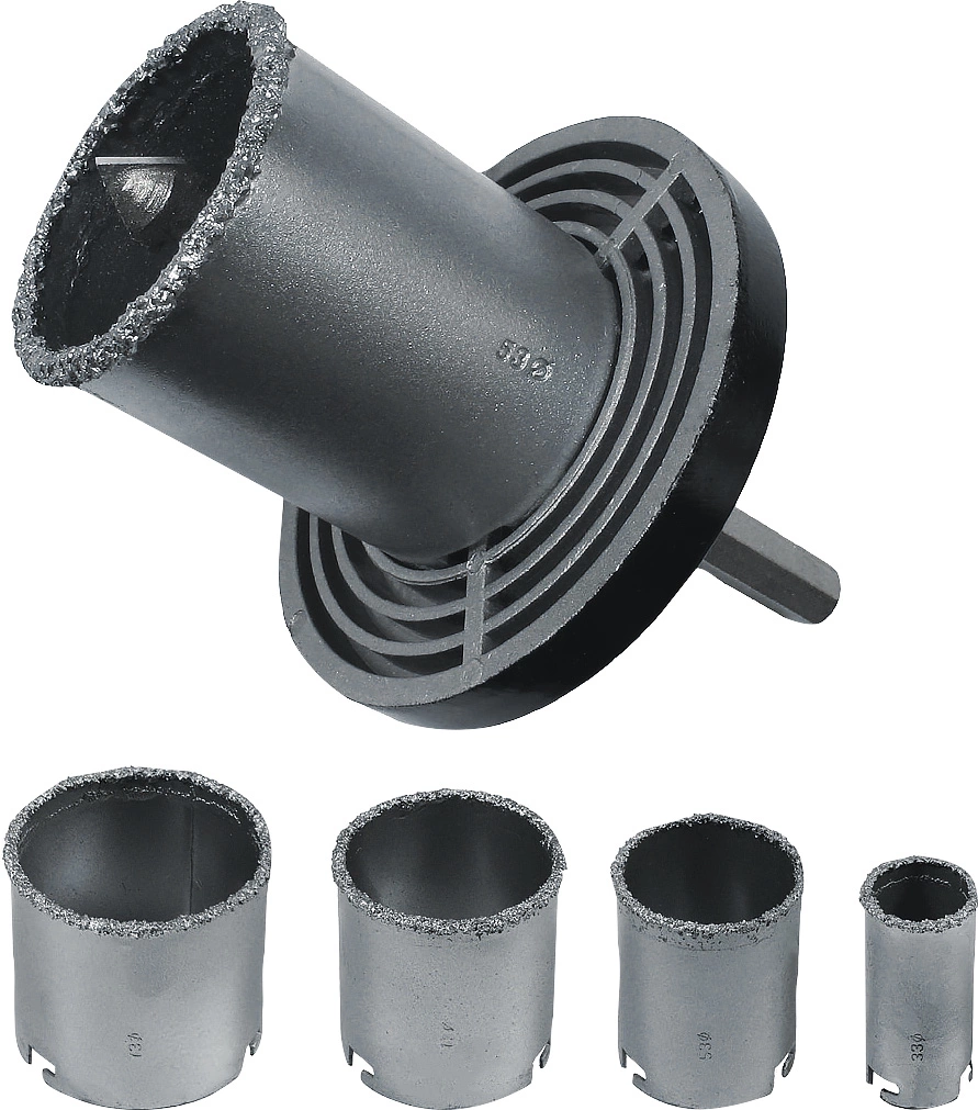 Fraise pour carrelage, 4 forets ø 33/53/63/73 mm