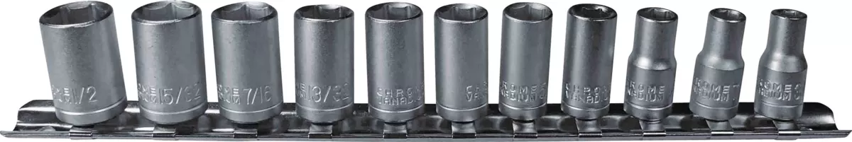 Inserts de clé à douille, 11 pièces, 1/4 ", pouce, hexagone 3 / 16-1 / 2"
