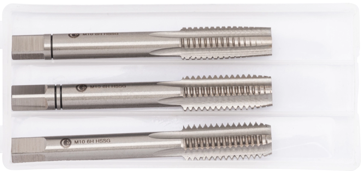 Hand Tap Set, HSS-G M2, 3 pcs., M10