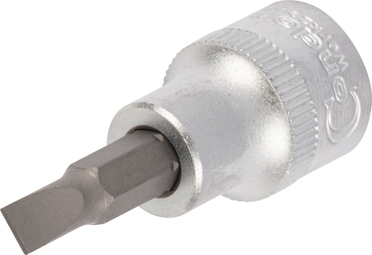 Socket Bit, 3/8", plain slot inch 7/32"x48 mm