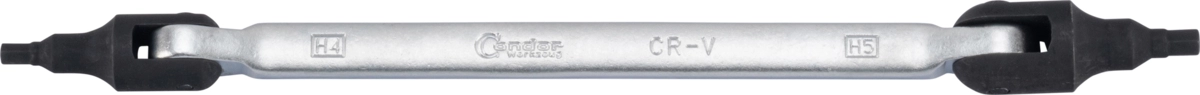 Double Flexible Head Wrench, hex 4x5 mm