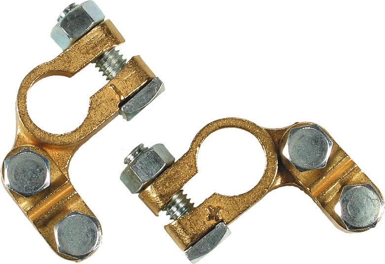 Bornes de pôle, 2 pièces, laiton