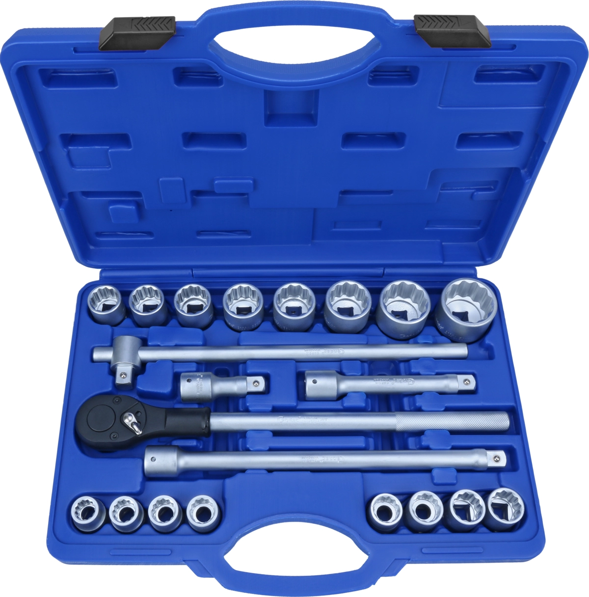 Socket Set, 21 pcs., 3/4", bi-hex 19-50 mm