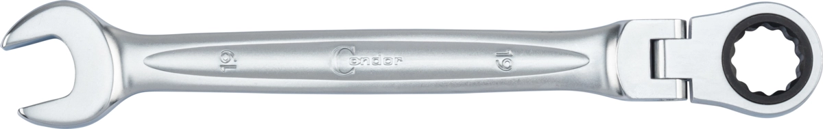 Ratschen-Ring / Gabelschlüssel, xcess performance, mit Gelenk, 19 mm