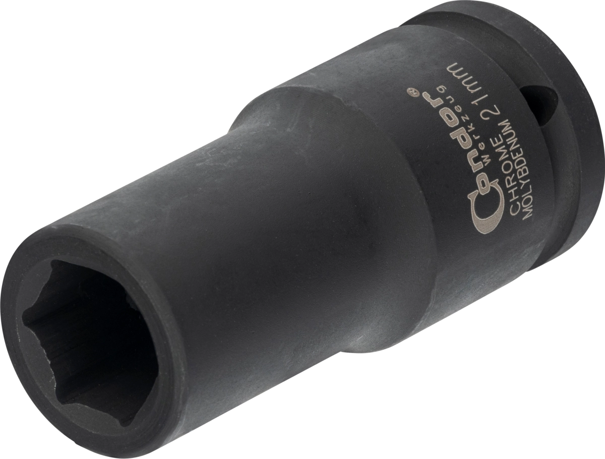 Kraft-Stecknuss, 3/4", 6-kant 21 mm, tief