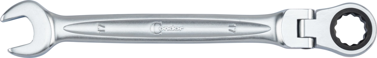 Ratschen-Ring / Gabelschlüssel, xcess performance, mit Gelenk, 17 mm