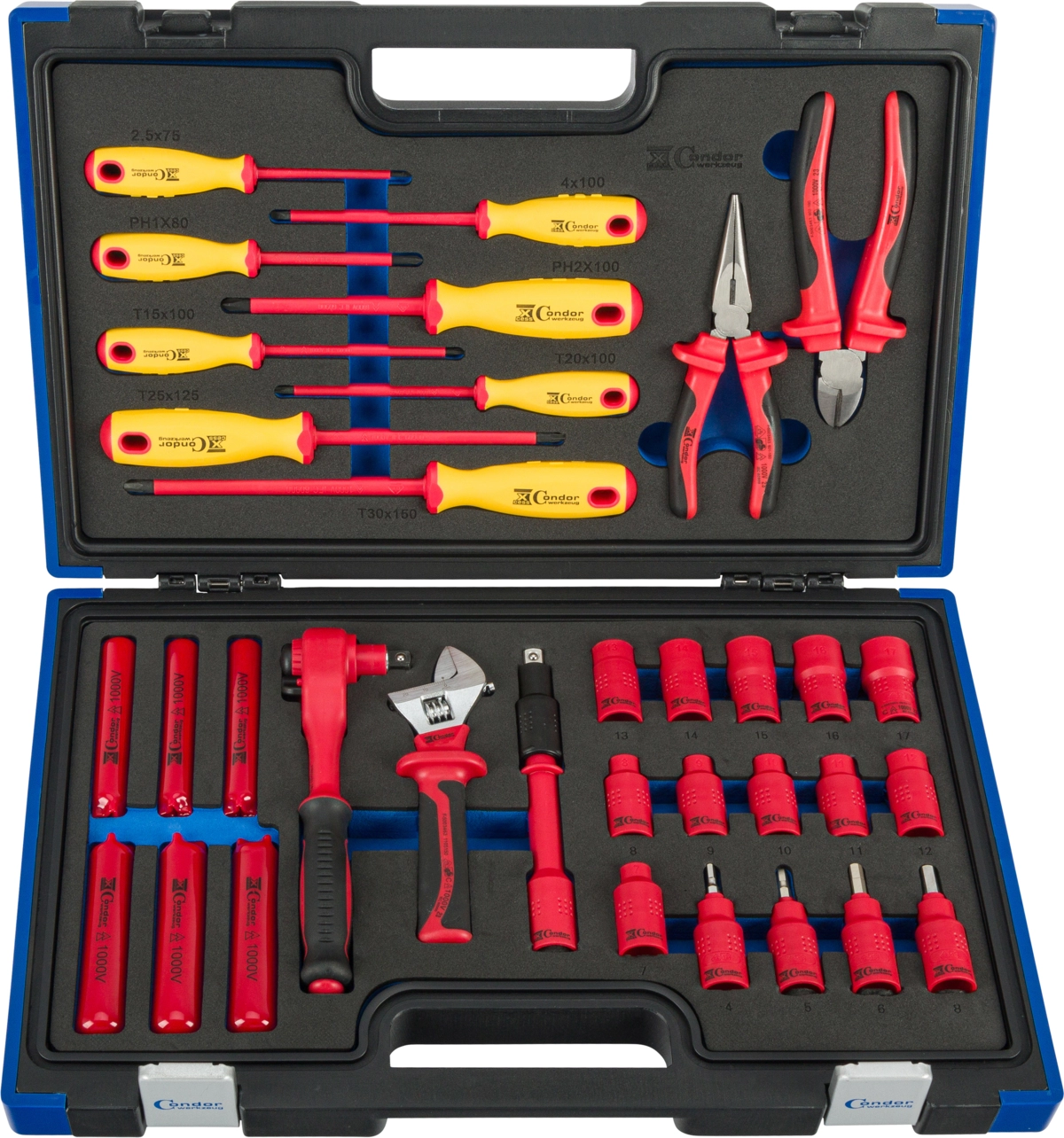 VDE Verktygssats, 3/8", 34 del.
