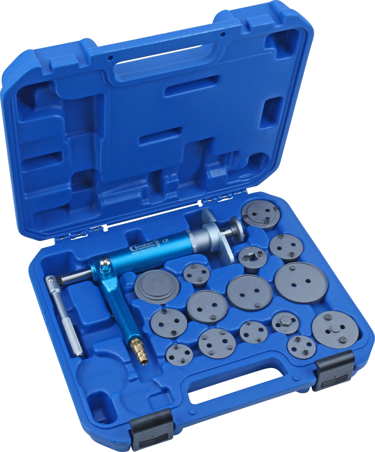 Jeu d'outils de réarmement de piston de frein à air comprimé, avec broche 4683, 16 pcs.