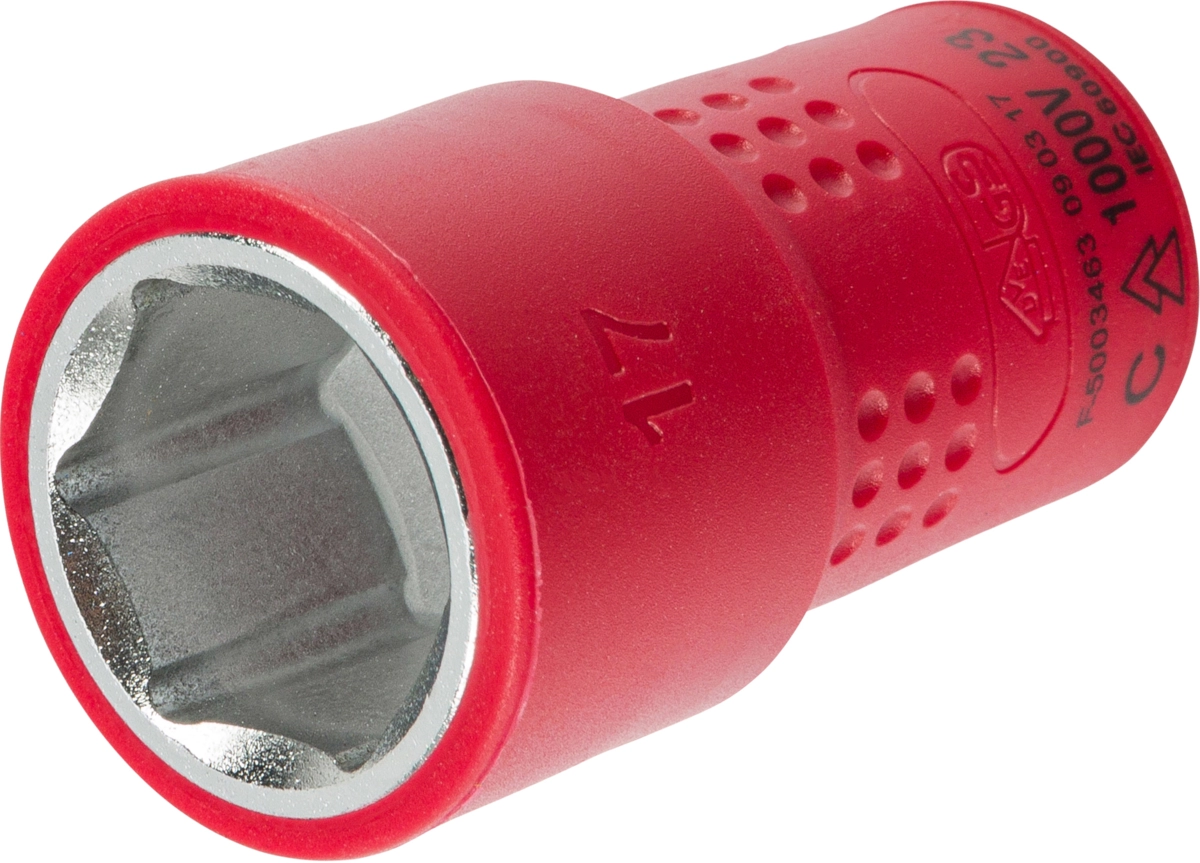 Stecknuss, VDE, 3/8", 6-kant 17 mm