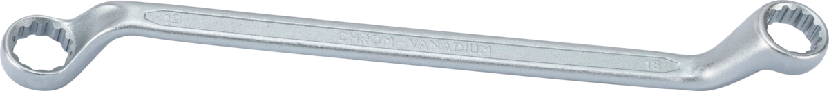 Double Ended Ring Spanner, deep offset, 18x19 mm