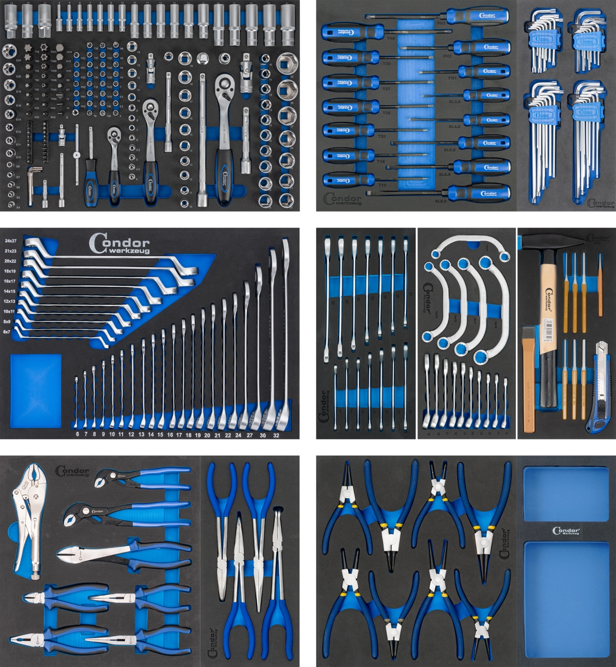 Chariot d'atelier n° 7040, avec 332 outils