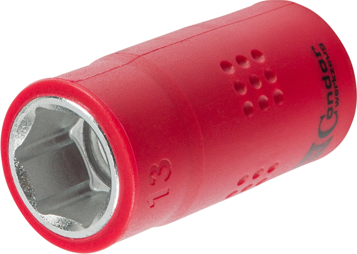 Stecknuss, VDE, 3/8", 6-kant 13 mm
