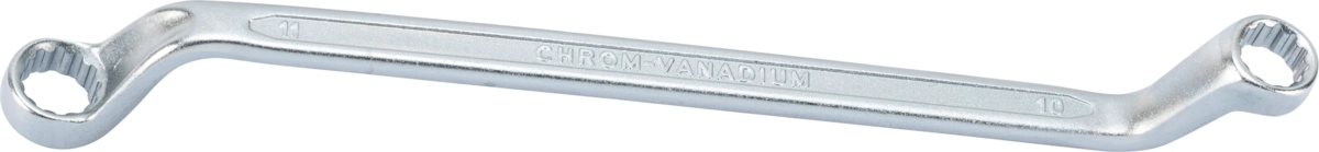 Double Ended Ring Spanner, deep offset, 10x11 mm